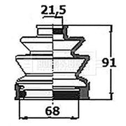 Borg & Beck Drive Shaft Bellow Kit transmission sided BCB6153