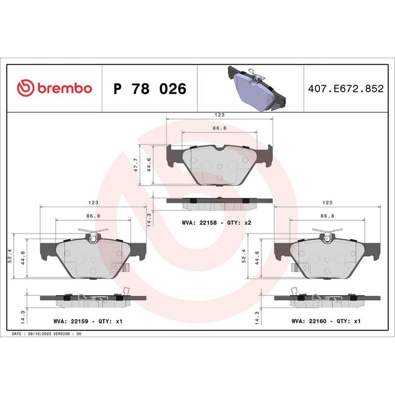 Brembo Front & Rear Brake Discs & Pads fits Subaru Impreza 2016-2017 1.6 2.0
