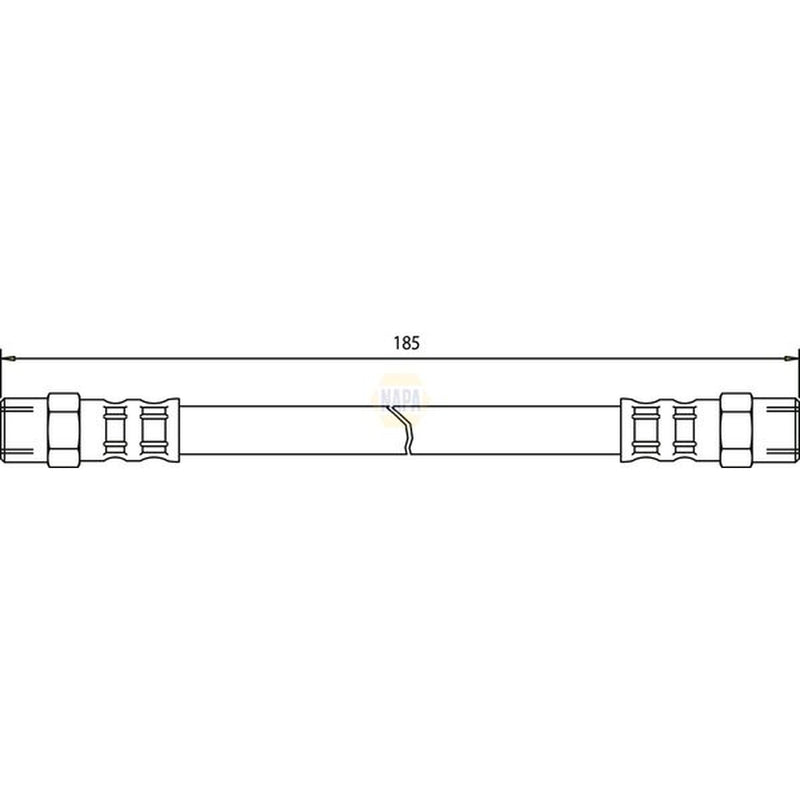 NAPA Brake Hydraulic Hose Line Rear fits Seat Toledo 1991-1999 1.6 1.8 1.9