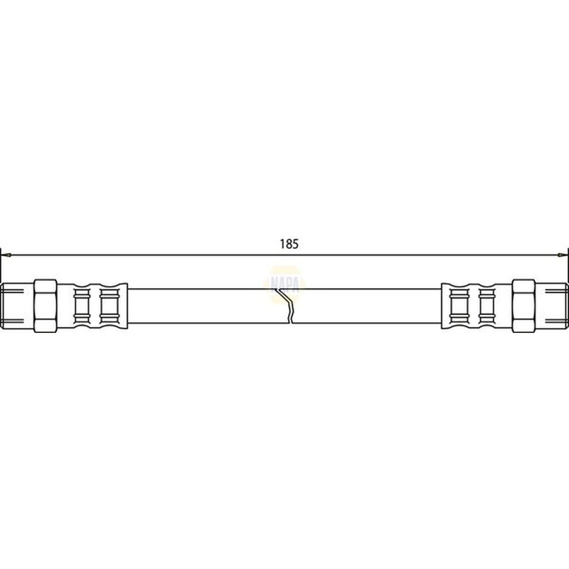 NAPA Brake Hydraulic Hose Line Rear NBH1035