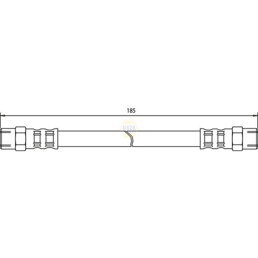NAPA Brake Hydraulic Hose Line Rear fits Seat Toledo 1991-1999 1.6 1.8 1.9