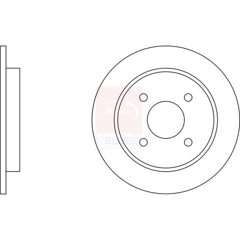 Apec Front & Rear Brake Discs & Pads fits Ford Fiesta VI 2013-2017 1.6