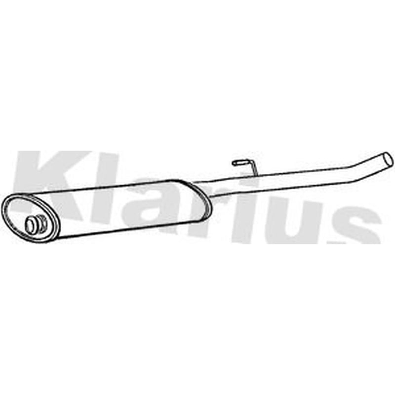Klarius Box With Centre Pipe Centre fits Citroën Dispatch I 1998-2006 1.9 2.0
