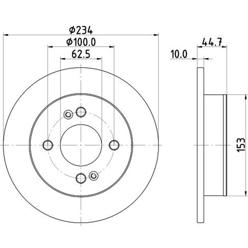 DON Front & Rear Brake Discs & Pads fits Hyundai I10 II 2013-2019 1.0 1.2