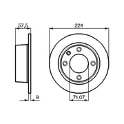 Bosch 2 x Brake Discs fits Citroën Xantia 1993-2003 1.6 1.8 1.9 2.0 2.1 3.0