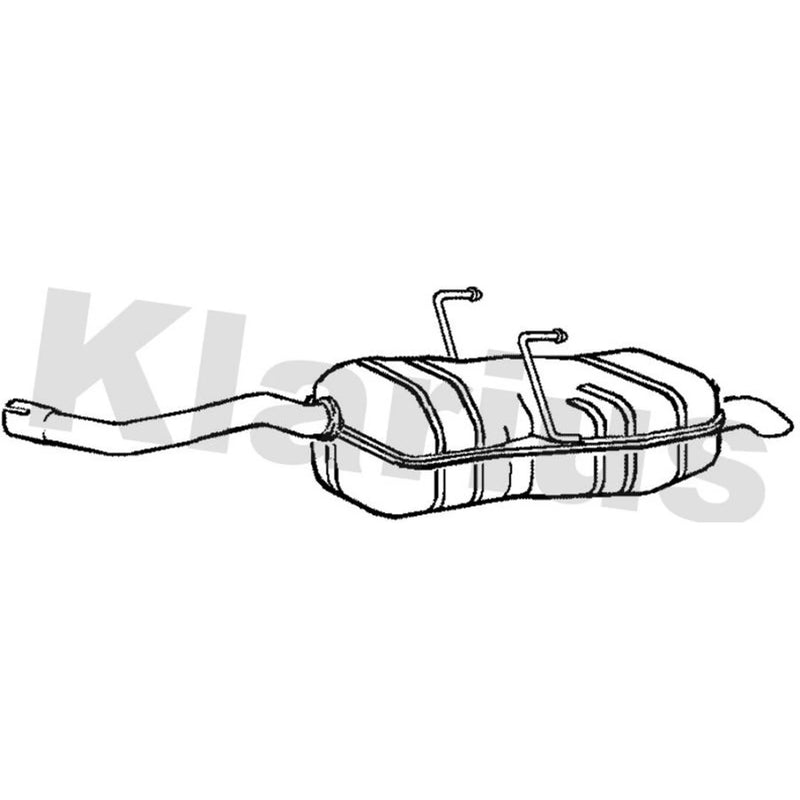 Klarius Box With Tail Pipe Rear fits Rover 75 I Tourer 2001-2005 1.8