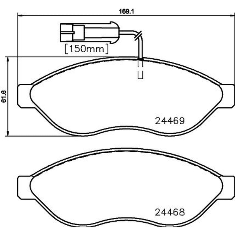 DON Front Brake Pad Set fits Citroën Relay III 2006-2023 2.0 2.2 3.0
