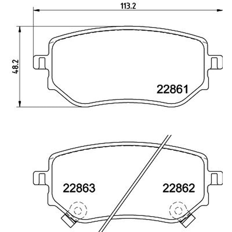 DON Rear Brake Pad Set fits Mercedes-Benz X-Class 2017-2020