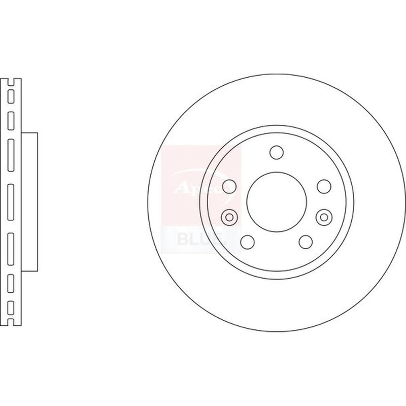 Apec 2 x Vented Front Brake Discs SDK6946-x2