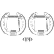 Mintex Brake Shoe Set Axle Kit fits Audi 100 C3 1982-1991 1.8 1.9 2.0 2.2 2.4