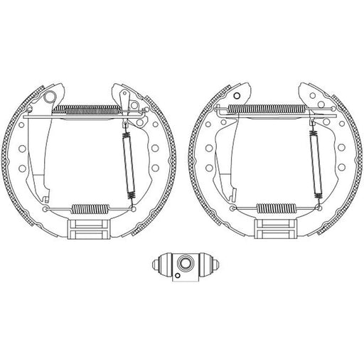 Mintex Brake Shoe Set Axle Kit fits Audi 100 C3 1982-1991 1.8 1.9 2.0 2.2 2.4