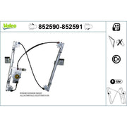 Valeo Electric Window Regulator Lifter Left Front 852590