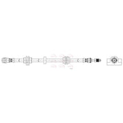 Apec Brake Hydraulic Hose Line Front fits BMW 5 2016-2023