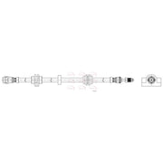 Apec Brake Hydraulic Hose Line Front HOS4304