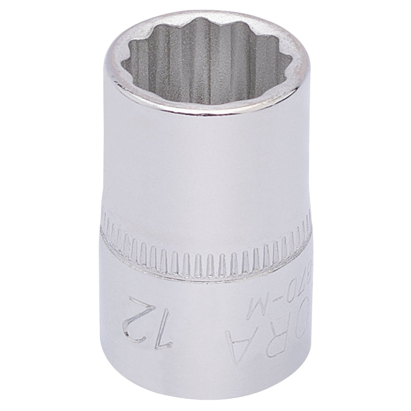 Draper Elora Bi-Hexagon Socket, 3/8" Sq. Dr., 12mm 25888 Draper - Dynamic Drive