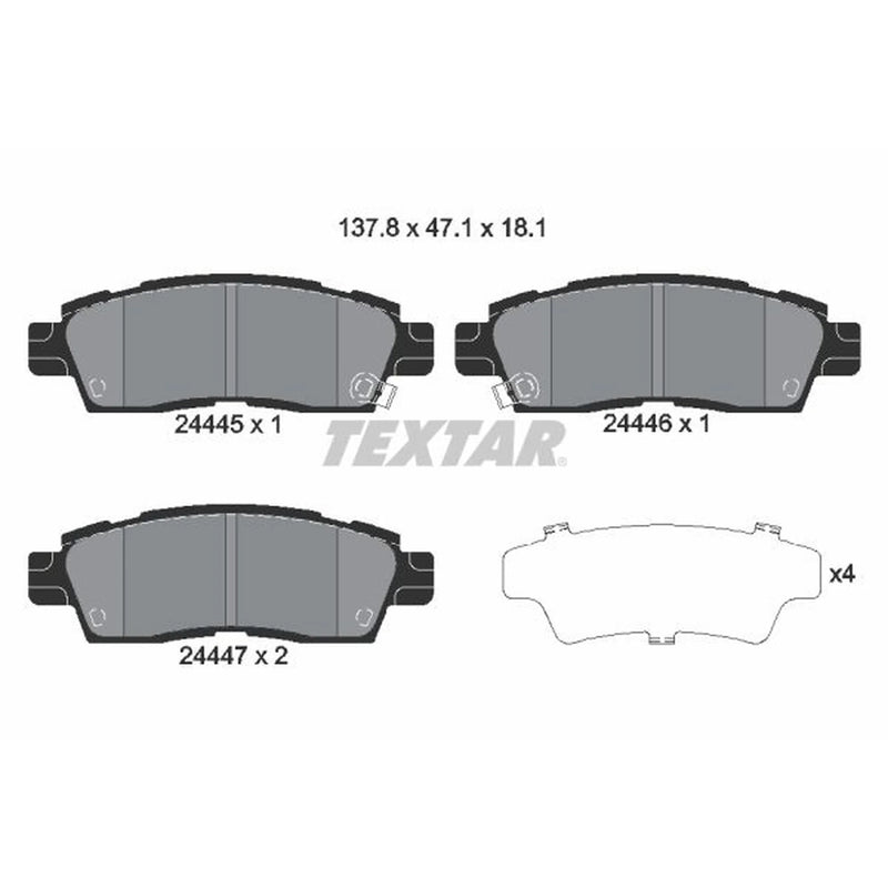 Textar Rear Brake Pad Set 2444501
