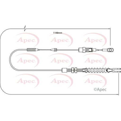 Apec Handbrake Cable Left Front fits Land Rover 110/127 1983-1990 2.3 2.5 3.5