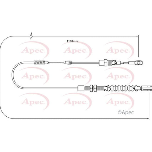Apec Handbrake Cable Right Front CAB1258