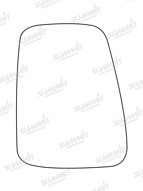 Summit Stick-On Commercial Mirror Glass fits Renault Extra 92 to 00 LHS Summit - Bars 4 Cars