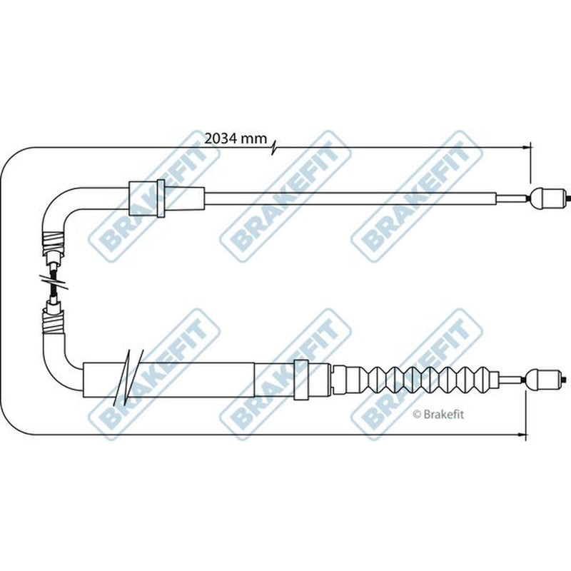 Apec Handbrake Cable Left Rear fits Citroën C4 II 2009-2018 1.4 1.6