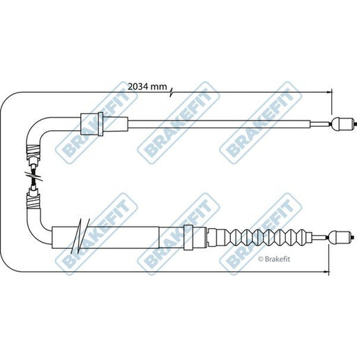 Apec Handbrake Cable Left Rear fits Citroën C4 II 2009-2018 1.4 1.6