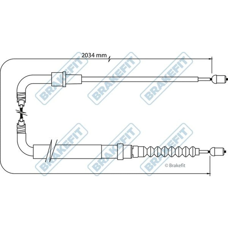 Apec Handbrake Cable Right Rear BBC3050