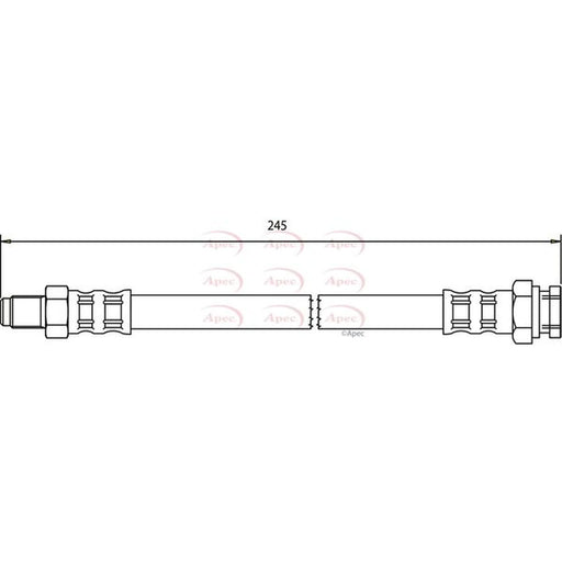Apec Brake Hydraulic Hose Line outer HOS3258