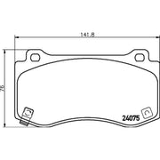 Mintex Front Brake Pad Set fits Chrysler 300C 2004-2023 2.7 3.0 3.5 3.6 5.7 6.1