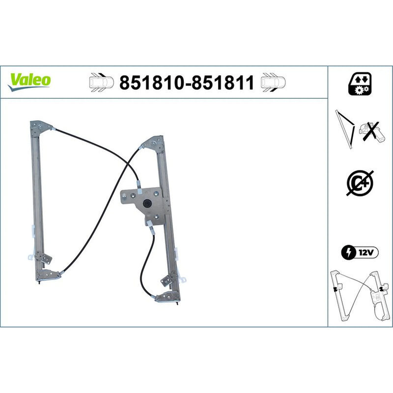 Valeo Electric Window Regulator Lifter Left Fro 851810