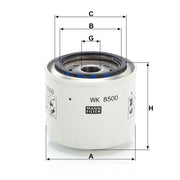 MANN-FILTER Fuel Filter Element fits Hyundai County 2004 on