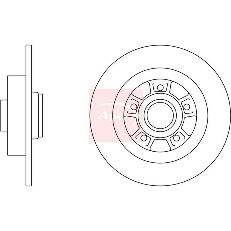 Apec Front & Rear Brake Discs & Pads fits Renault Grand Scénic II 2005-2008 2.0