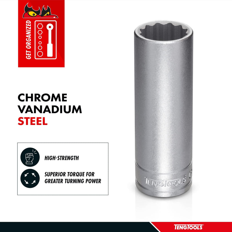 Teng Tools 3/8" Deep Socket 12 pt Metric 11mm Teng Tools - Dynamic Drive