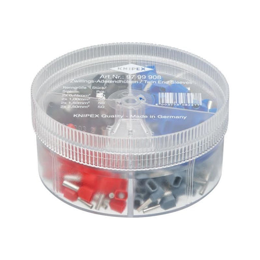 Knipex Insulated Twin Wire Ferrules Assortment Box, 200 Piece Knipex - Dynamic Drive