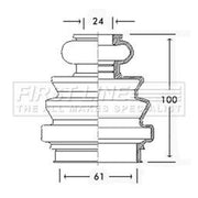 First Line Drive Shaft Bellow Kit Front Left fits Alfa Romeo 164 1987-1998