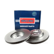 Borg & Beck 2 x Vented Brake Discs fits BMW X3 2003-2011 2.0 2.5 3.0