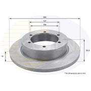 Comline 2 x Solid Rear Brake Discs ADC0288-x2