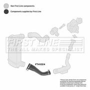 First Line Intercooler Turbo Charge Air Hose Front fits Citroën C8 2006 on 2.0