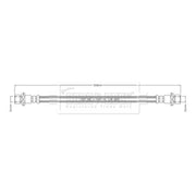 Borg & Beck Brake Hydraulic Hose Line Rear Right BBH8947