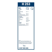 Bosch Conventional Wiper Blade 250mm — H253 fits Kg Mobility Korando 2023 on 1.5