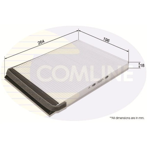 Comline Cabin Air Filter (Pollen Filter) fits Citroën Xsara 1997-2005