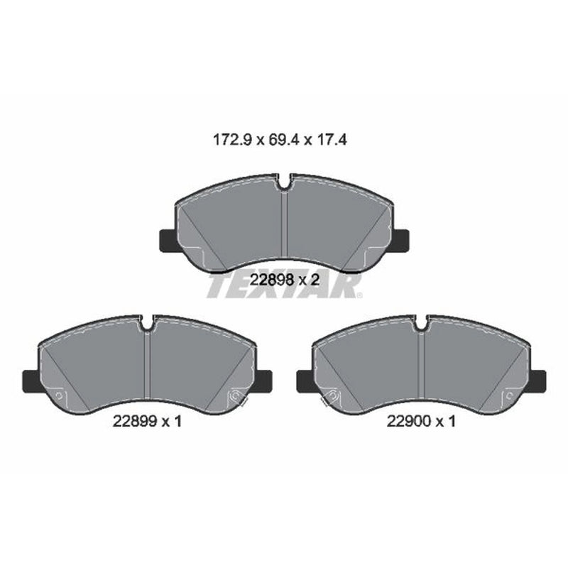 Textar Front Brake Pad Set 2289801