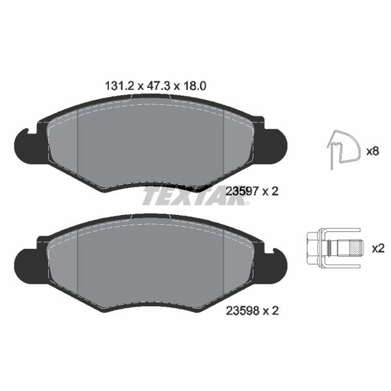 Textar Front Brake Pad Set 2359703