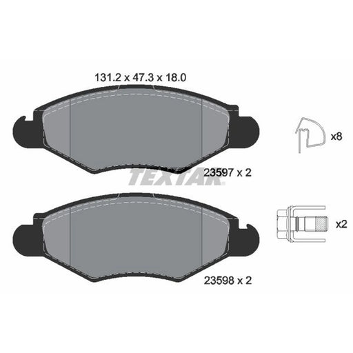 Textar Front Brake Pad Set 2359703