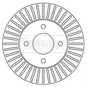 Borg & Beck Front Brake Vented Discs & Pads fits Nissan Cube 2003-2008 1.4 1.5