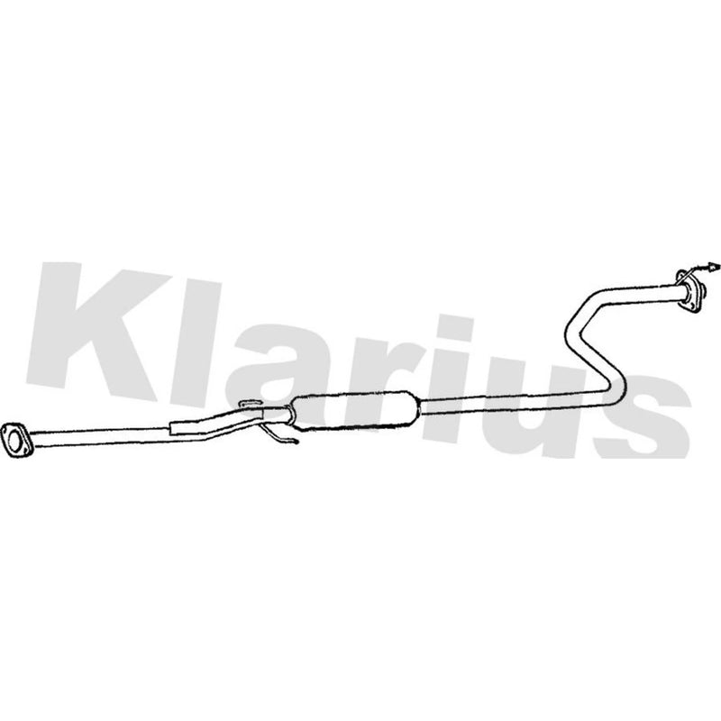 Klarius Box With Centre Pipe Centre fits Honda Civic VI 1995-2001 1.5