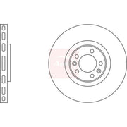 Apec Front Brake Vented Discs & Pads fits Peugeot 607 2000-2011 3.0