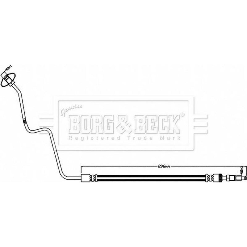 Borg & Beck Brake Hydraulic Hose Line outer BBH8493