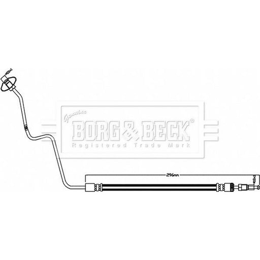 Borg & Beck Brake Hydraulic Hose Line outer BBH8493