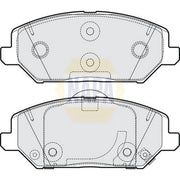 NAPA Front Brake Pad Set fits Hyundai I30 2016-2020 1.0 1.4 1.5 1.6