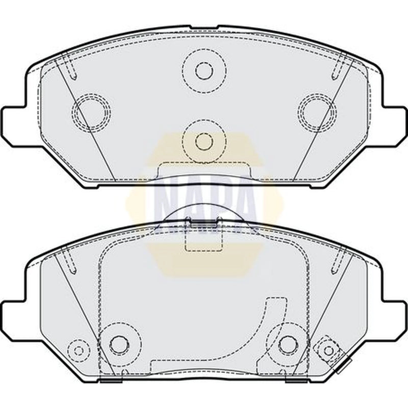 NAPA Front Brake Pad Set fits Hyundai I30 2016-2020 1.0 1.4 1.5 1.6